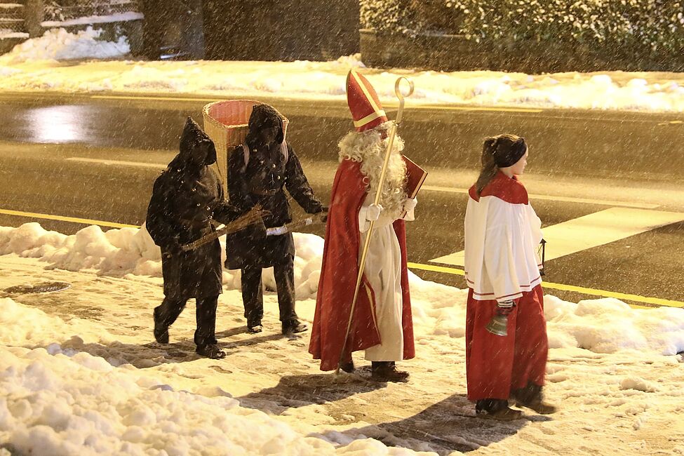 Samichlaus im Schneegestöber