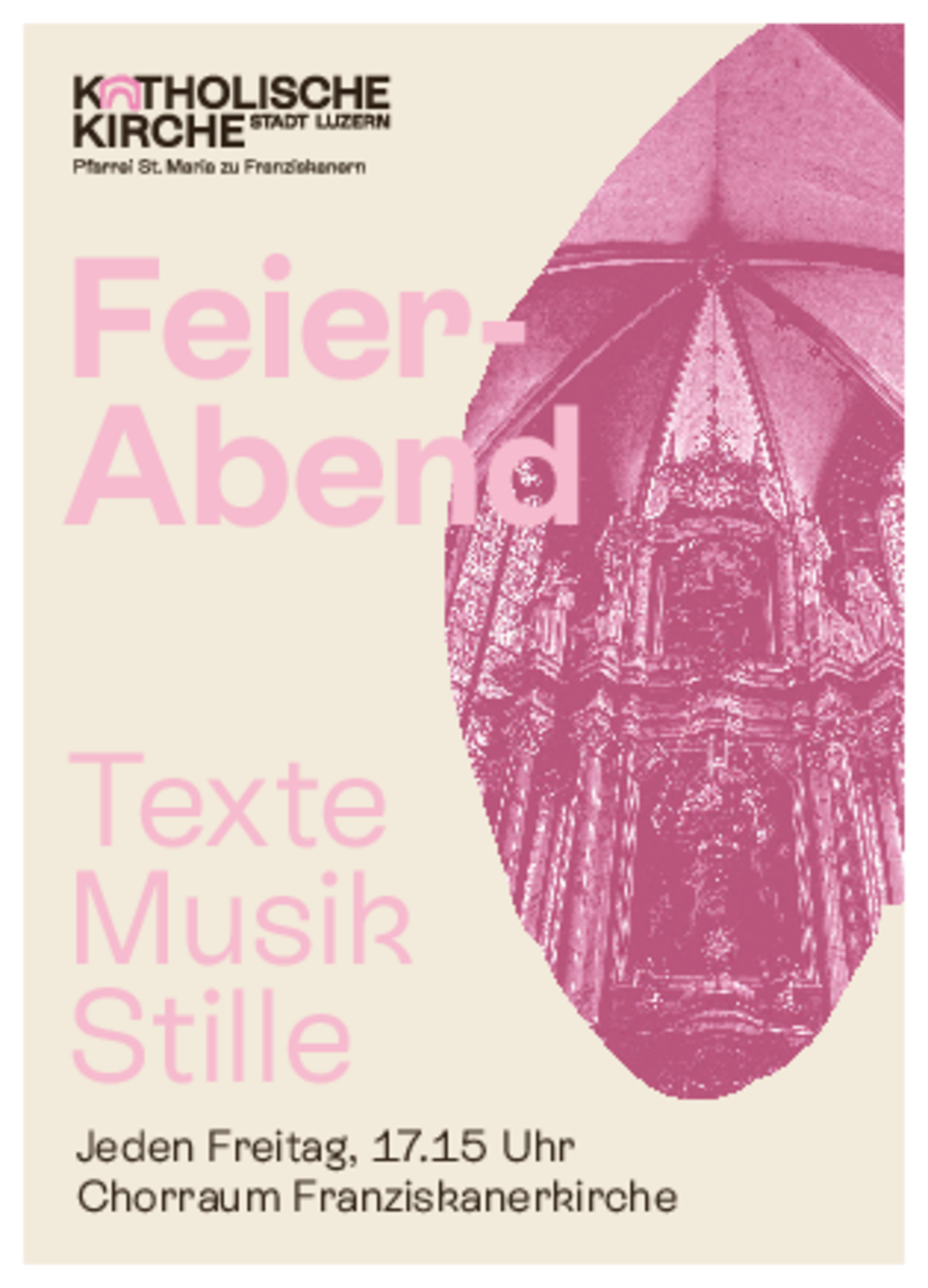 TEXTE – MUSIK – STILLE im Chorraum der Franziskanerkirche